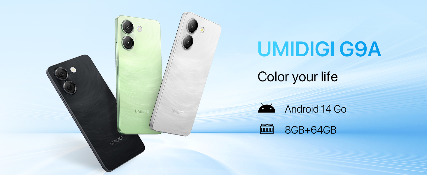 UMIDIGI G9A Mobile Phones, Android 14 Go Smart phone, 6.75