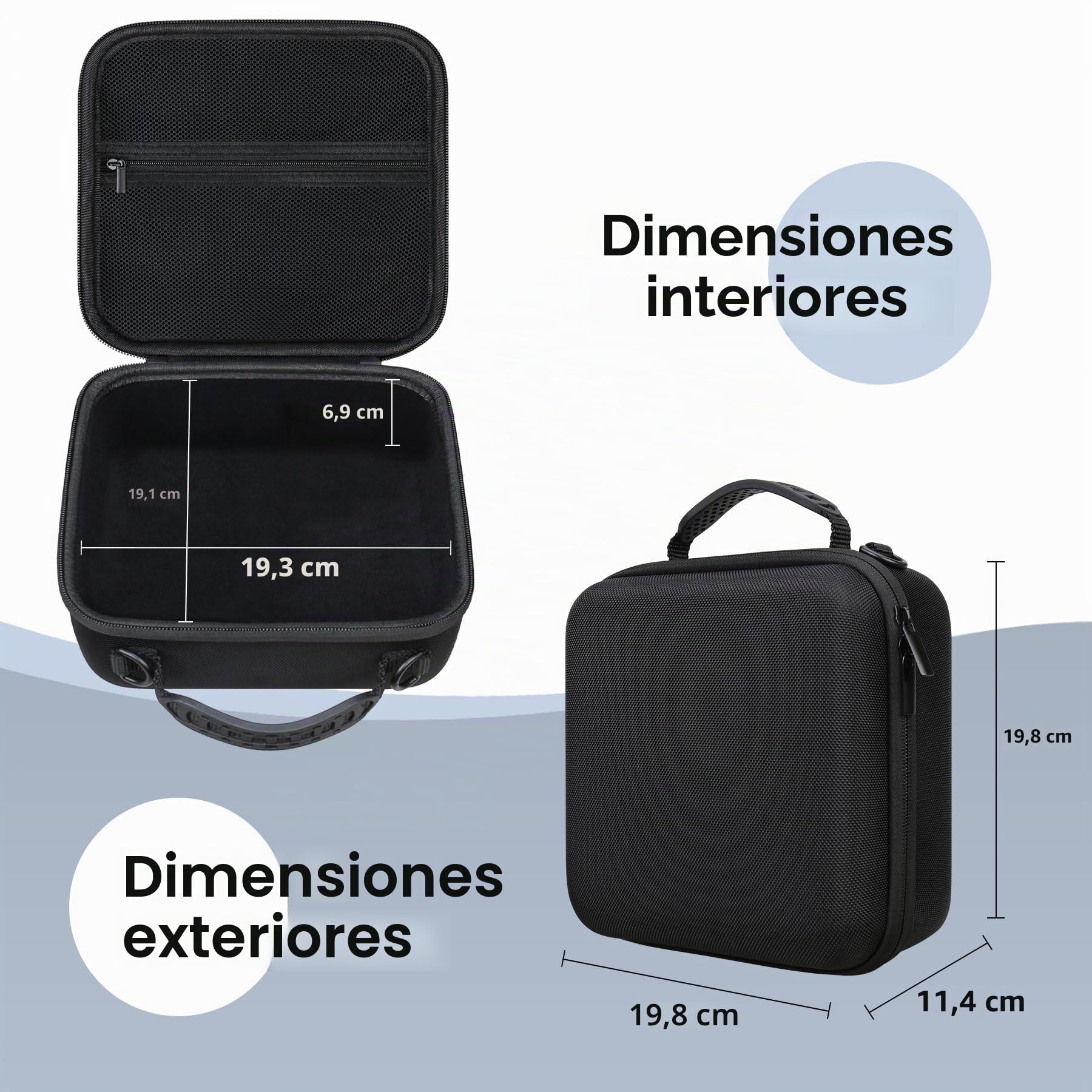 RAIALL Funda para cámara Canon EOS 2000D/4000D DSLR/R50/R50V/R100/250D/R10/R6 Mark II/R8/R5/ Nikon D7500/ para cámara DSLR Sony, Funda rígida de Transporte, Bolsa Protectora de Viaje, Negro.