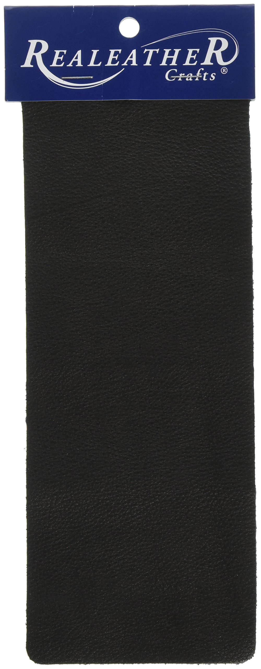 Cuero Deertan Realeather para manualidades, 3 4 oz, negro