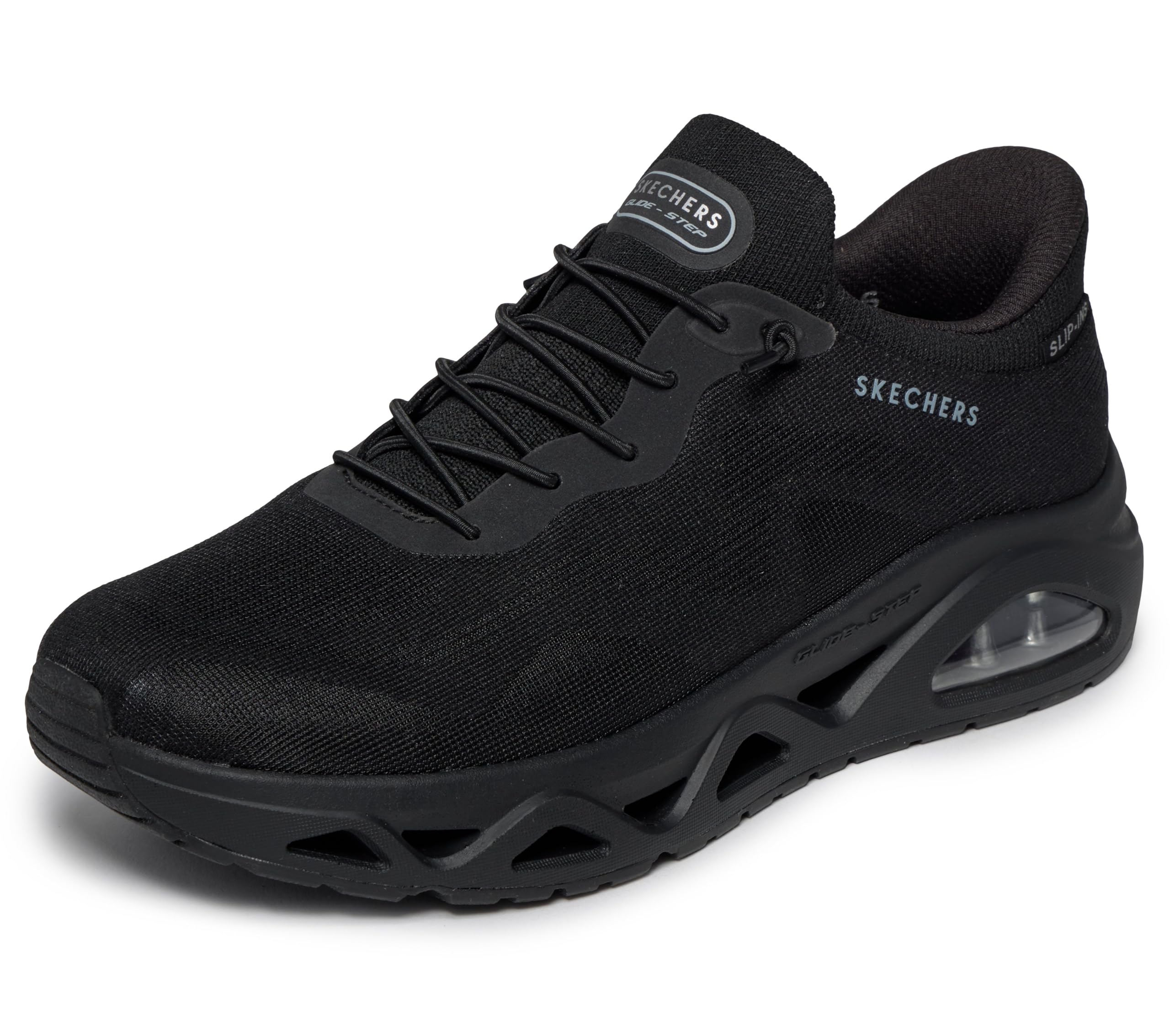 Skechers Women's Uno Glide-Step Air Gliders Sneaker, Black Mesh, 5.5 UK