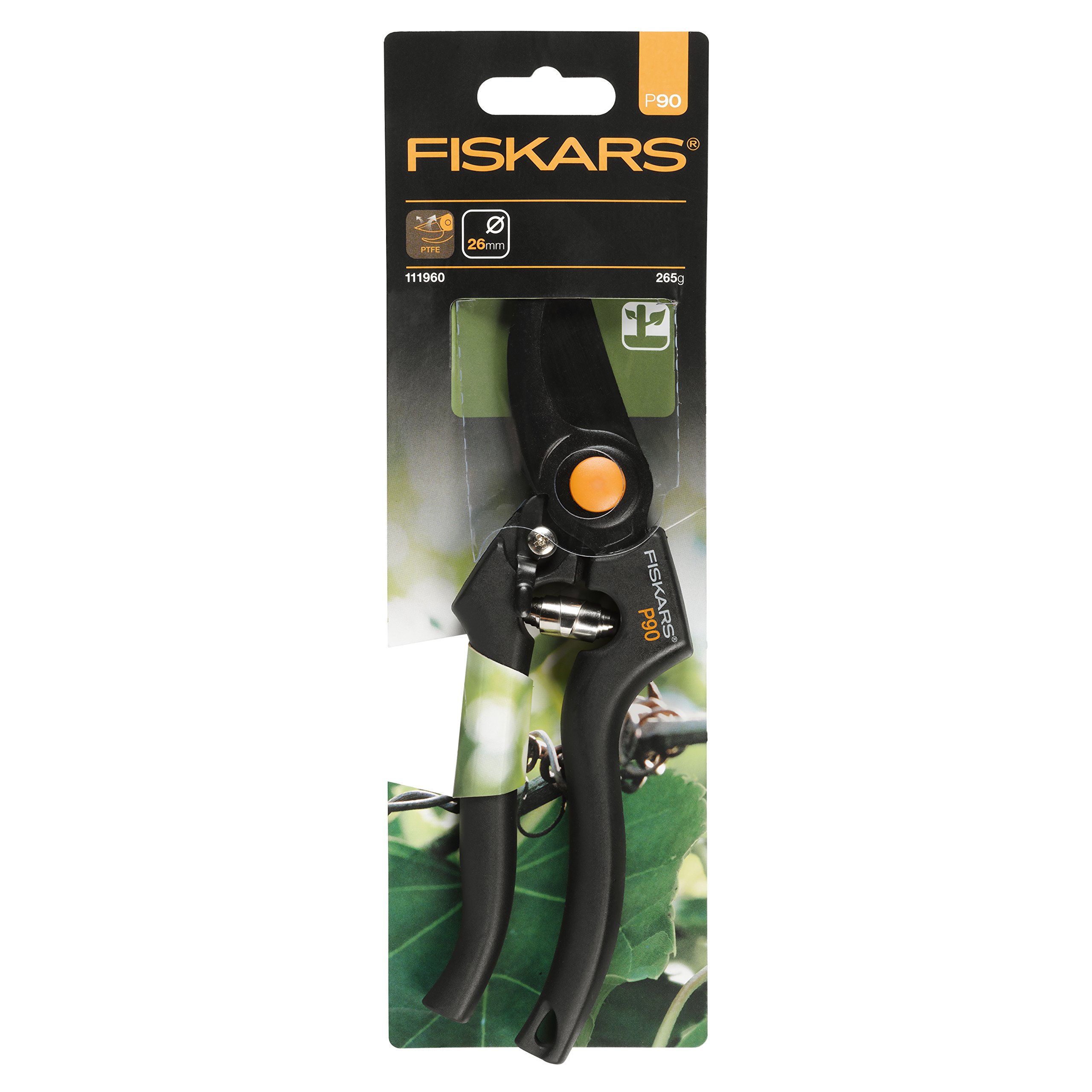 Fiskars PowerGear II Bypass-Getriebeastschere für frisches Holz, Antihaftbeschichtet, Gehärteter Präzisionsstahl, 46 cm & Bypass-Gartenschere für frische Äste und Zweige, Antihaftbeschichtet, 22,5 cm