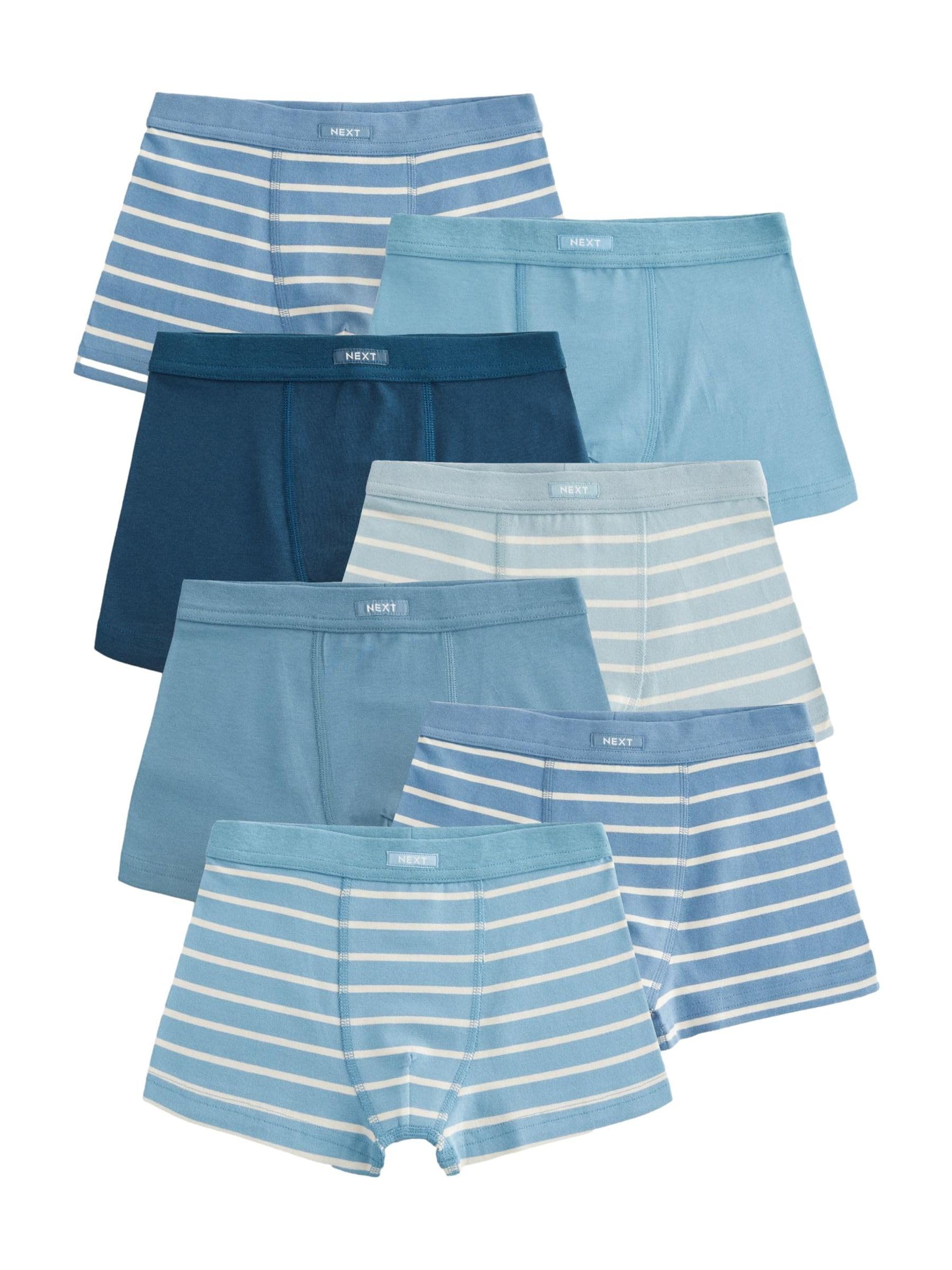 NEXT Ragazzo Confezione da 7 Boxer Aderenti Morbidi | Bambino, Standard, Mid Rise, Lavabile in lavatrice