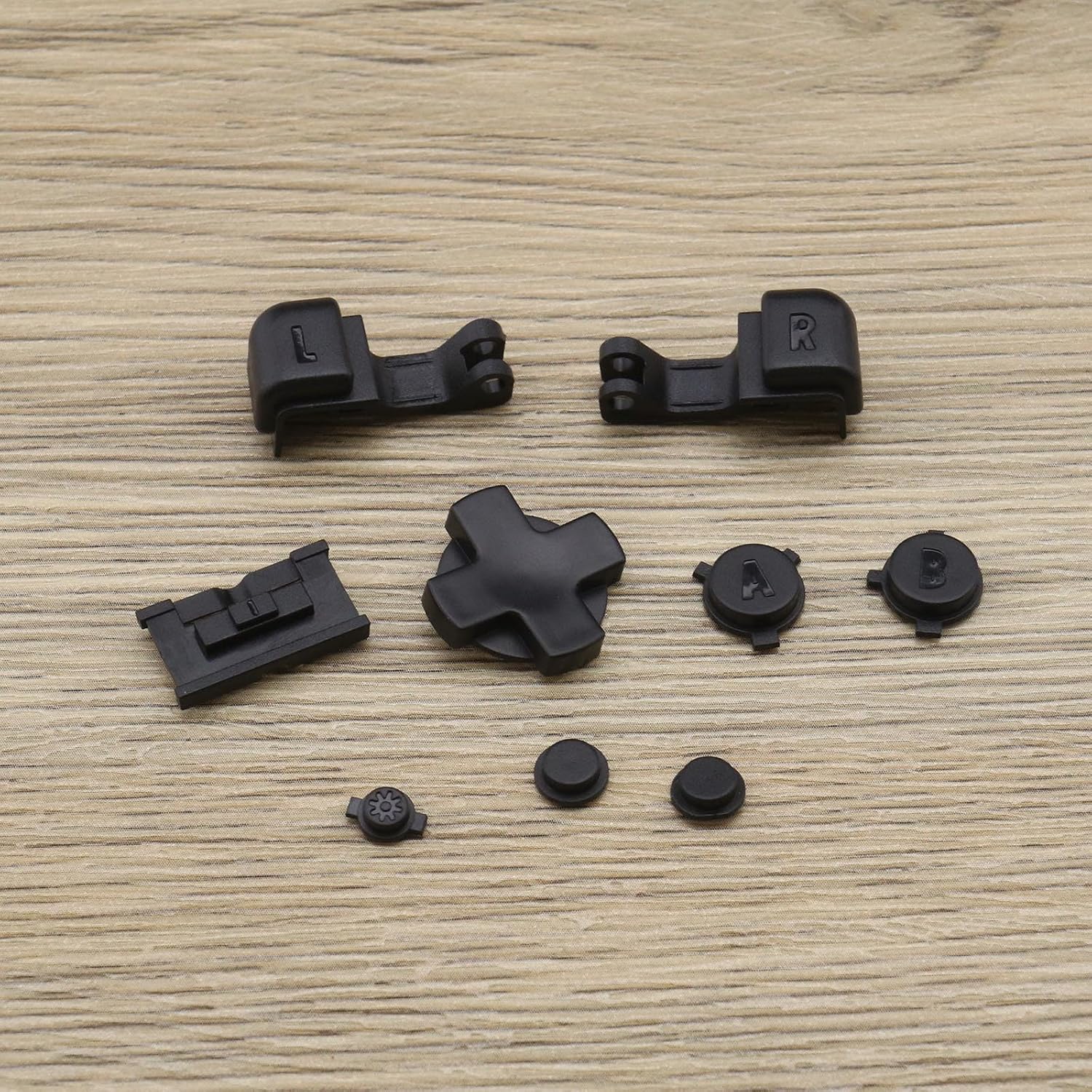 The Lord of the Tools Set of 23 Button Kit Compatible with Gameboy Advance SP Handheld Game Console A B L R Button Replacement Repair Accessory Black