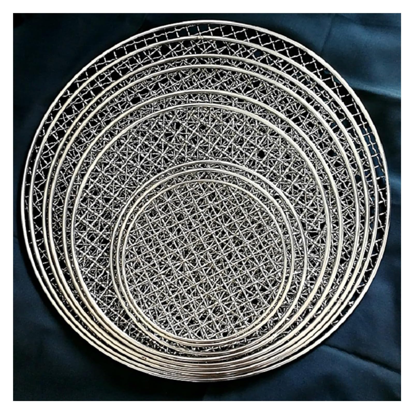 Artykuły do ​​pieczenia, Siatka do grilla ze stali nierdzewnej, metalowa siatka krzyżowa, odpowiednia do grillowania płyt i patelni, gotowania na parze(380MM)