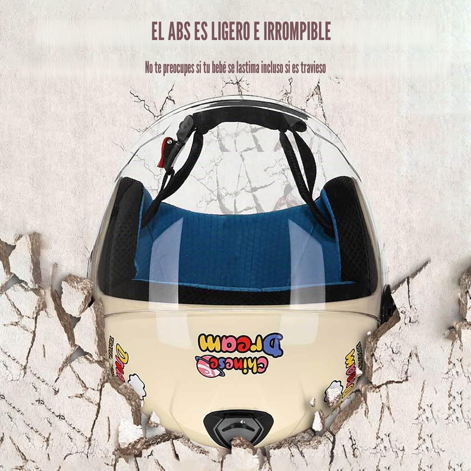 Casco De Motocicleta Abierto para Niños De 3 A 12 Años, Homologado Según La Norma ECE 22.06, para Scooter Infantil Y Moto