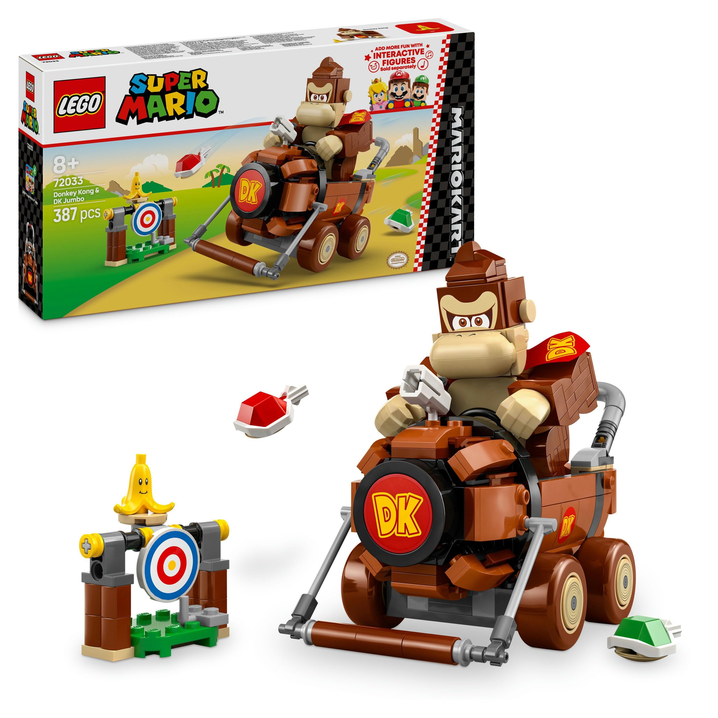 LEGO Super Mario Kart: Donkey Kong e Maxibarile DK, Auto da Costruire con Personaggio Nintendo da Collezione, Giochi d'Avventura per Bambini e Bambine da 8 Anni in su, Idea Regalo di Compleanno 72033