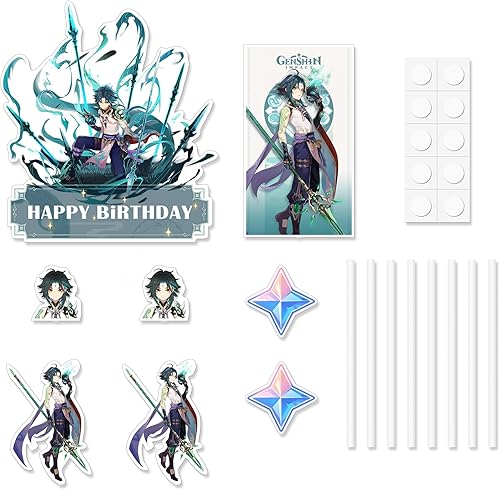 Miniatura 3 de Decoración de pastel con temática de impacto Genshin (XIAO)