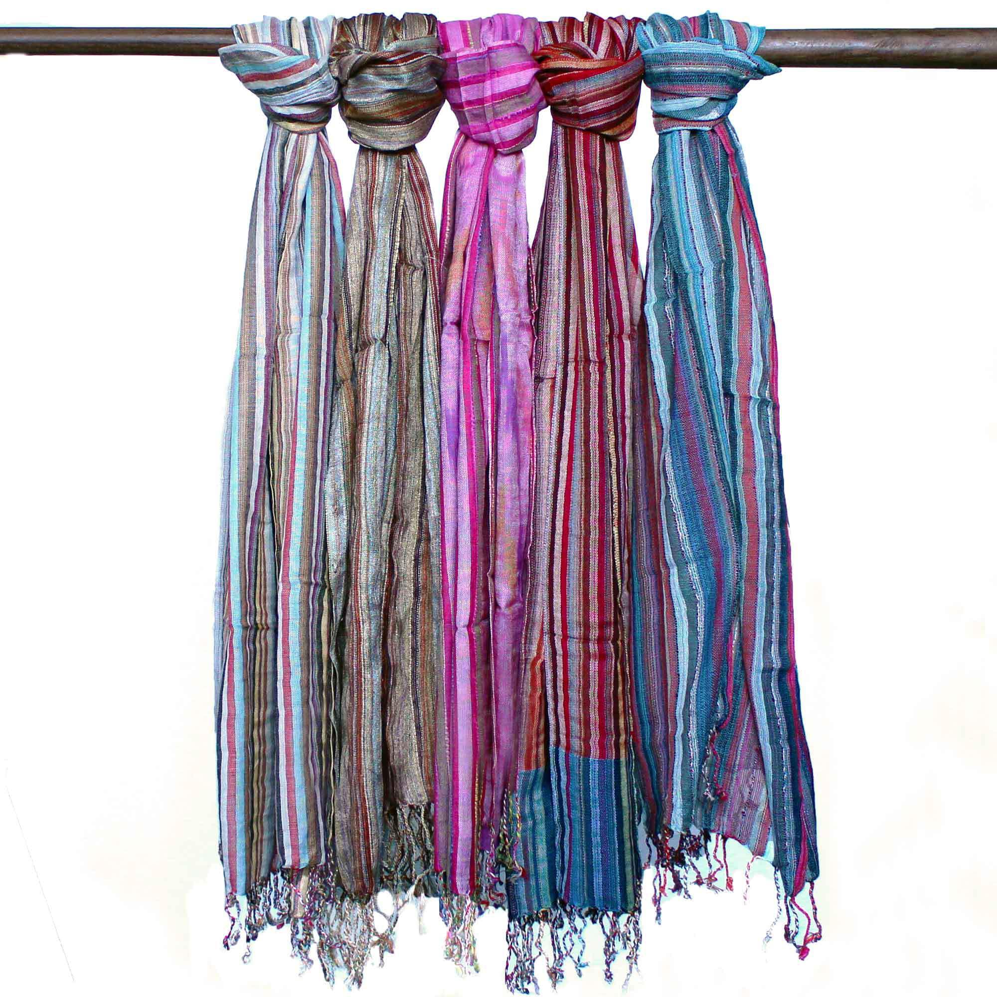 Ancient Wisdom Unisex Blue Indian Boho Scarves - 56X183cm - Random S