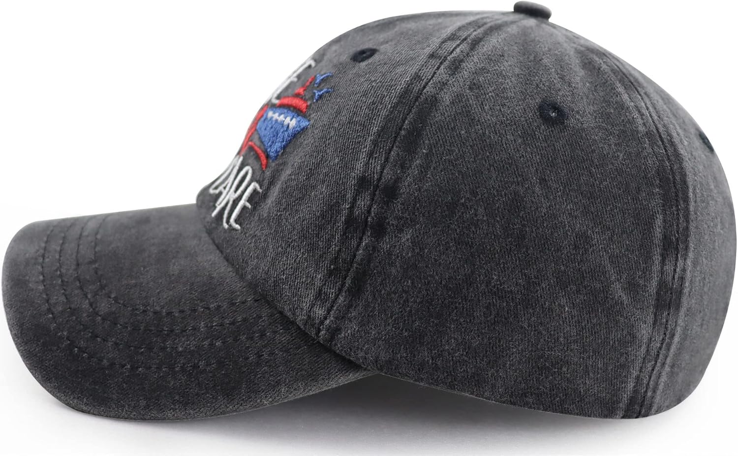 Cruise Hair Don't Care Hats for Men Women, Adjustable Vintage Embroidered Washed Cotton Denim Boat Baseball Cap - Image 4