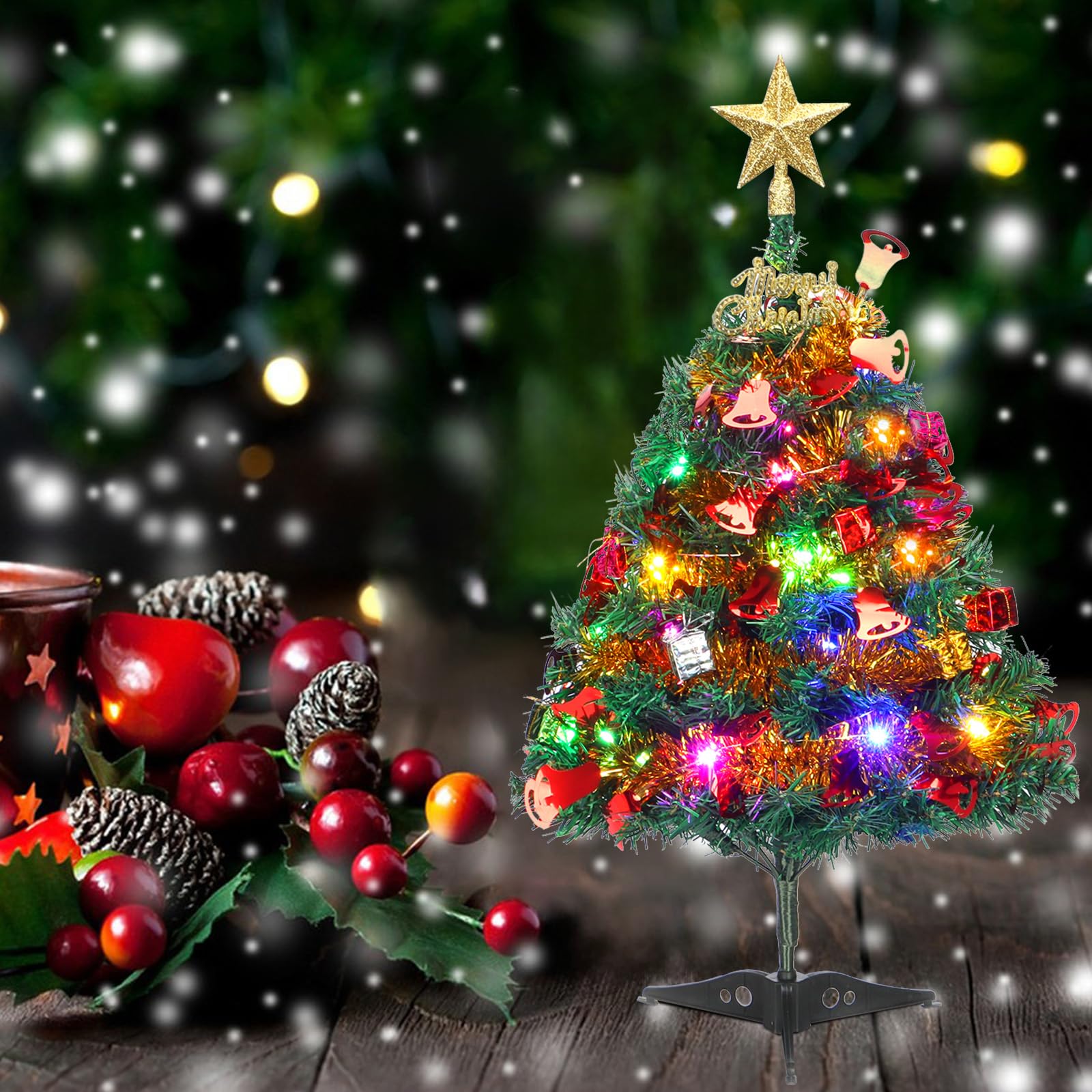 Kurt Adler 10-Light Angel Treetop, 14-Inch, Gold