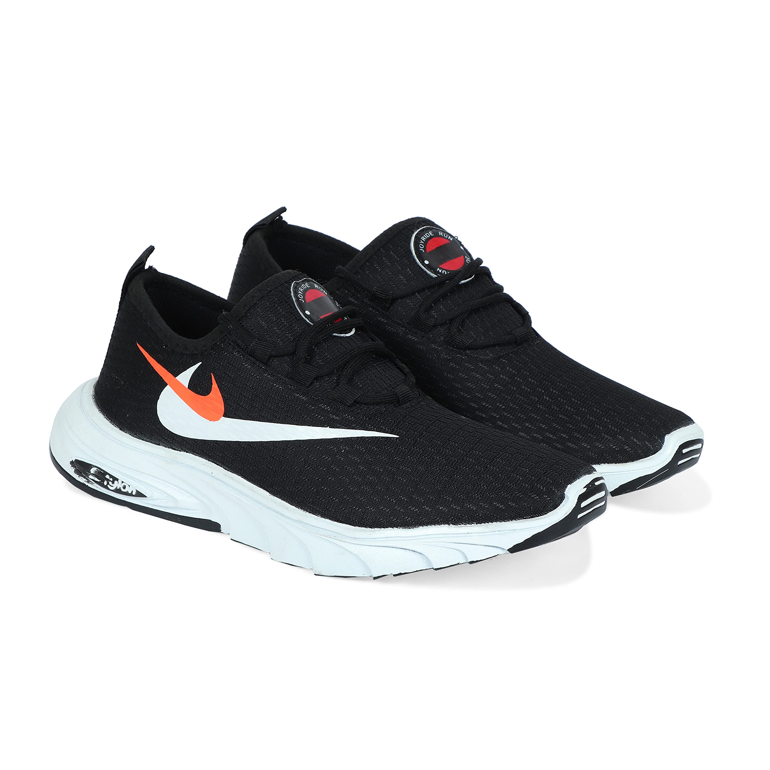 JACKPRO Running Walking Sport Casual Outdoor Shoes for Boys and Men (Black/Orange, Numeric_8) (B09PBJ7468) Amazon Price History, Amazon Price Tracker
