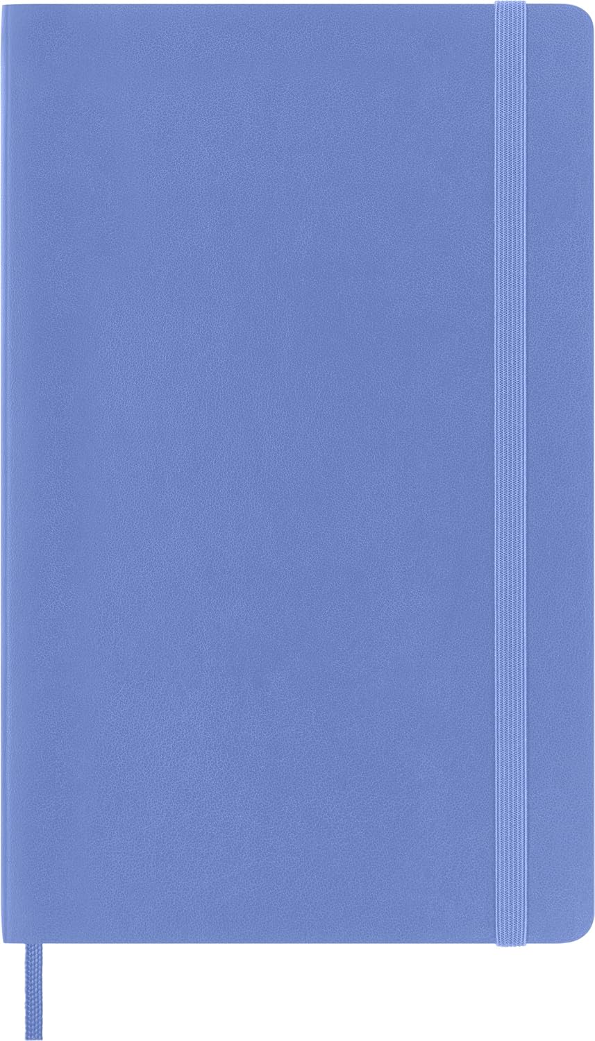 Moleskine Classic Notebook, Soft Cover, Large (5" x 8.25") Plain/Blank, Hydrangea Blue, 192 pages image 2