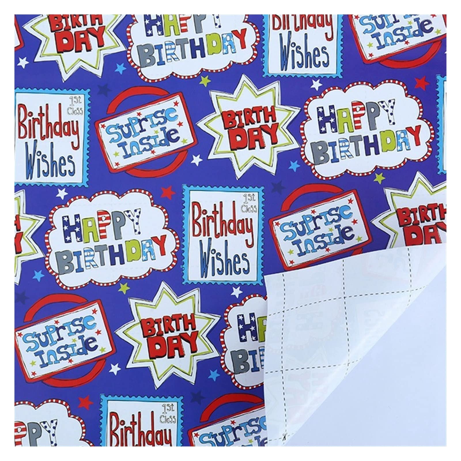 Zestaw 6 arkuszy papieru do pakowania, na papier do pakowania urodzinowego, papier do pakowania prezentów, papier do pakowania prezentów (Color : Blue2, Size : 19.68 * 27.56in)