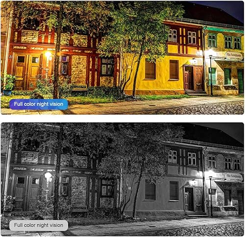 Miniatura 3 de EVERSECU 1080P 247 Cámara de seguridad de domo analógico HD de visión nocturna a color a tiempo completo con LED de luz cálida, 2MP