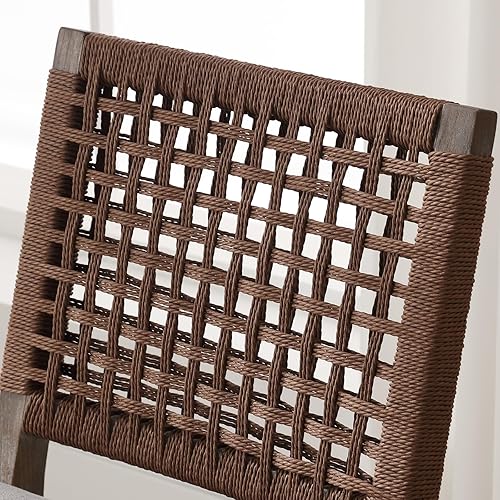 Miniatura 6 de Juego de 4 sillas de comedor estilo granja tapizadas de tela de lino, sillas de cocina y comedor modernas de mediados de siglo con respaldo de Parte