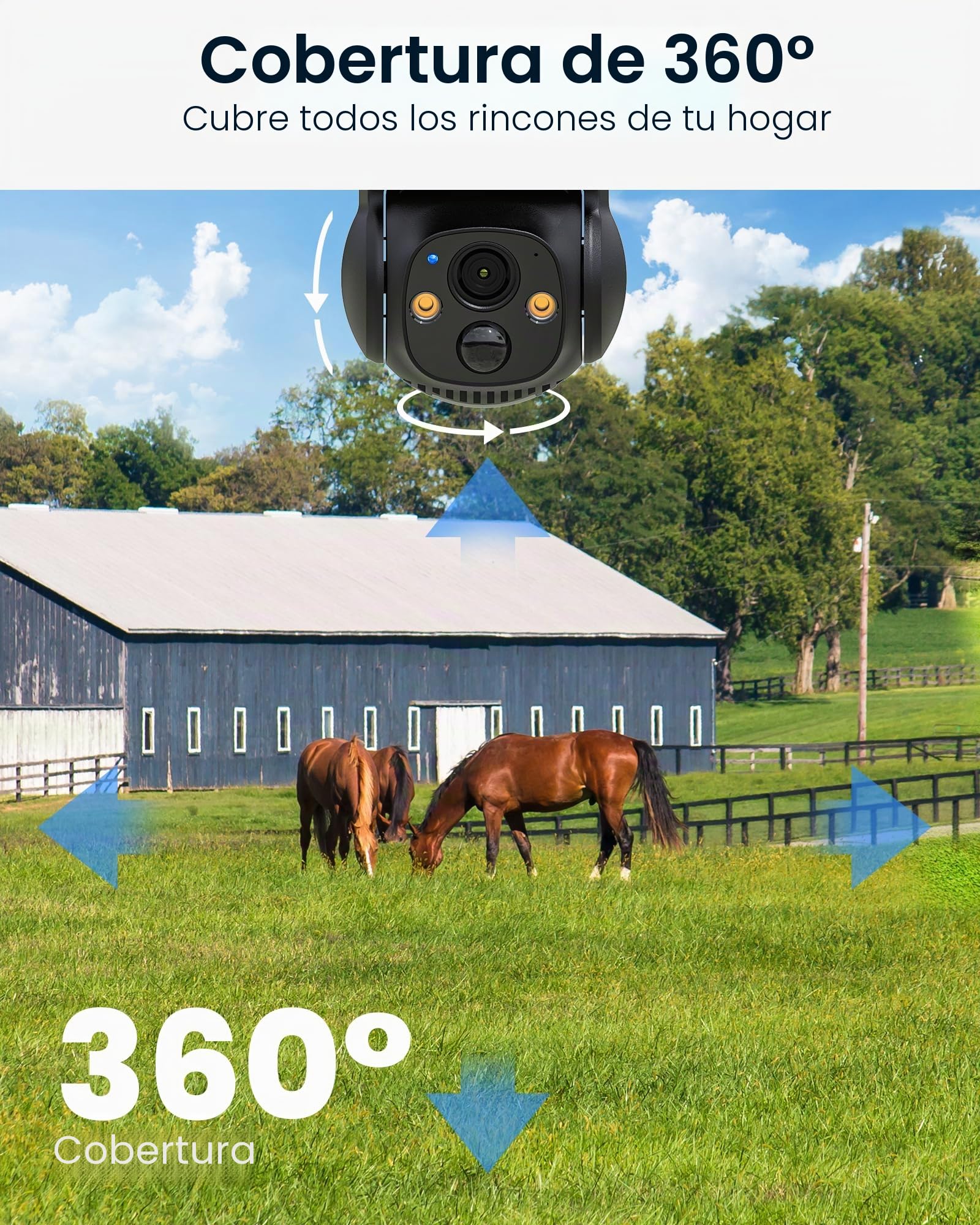 ZOSI 4MP Cámara 4G LTE Batería Exterior con Panel Solar, Cámara Vigilancia sin Internet PT 360°, Tarjeta SIM Integrada para Datos Ilimitados, Detección de Persona, Audio Bidireccional, Tarjeta 32G