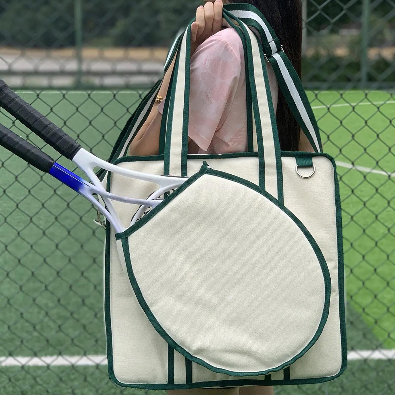 Borsa per racchette da tennis | Borsa tote in tela per racchette da tennis | casual pendolari all'aperto borsa per racchette da tennis da uomo donna borsa sportiva