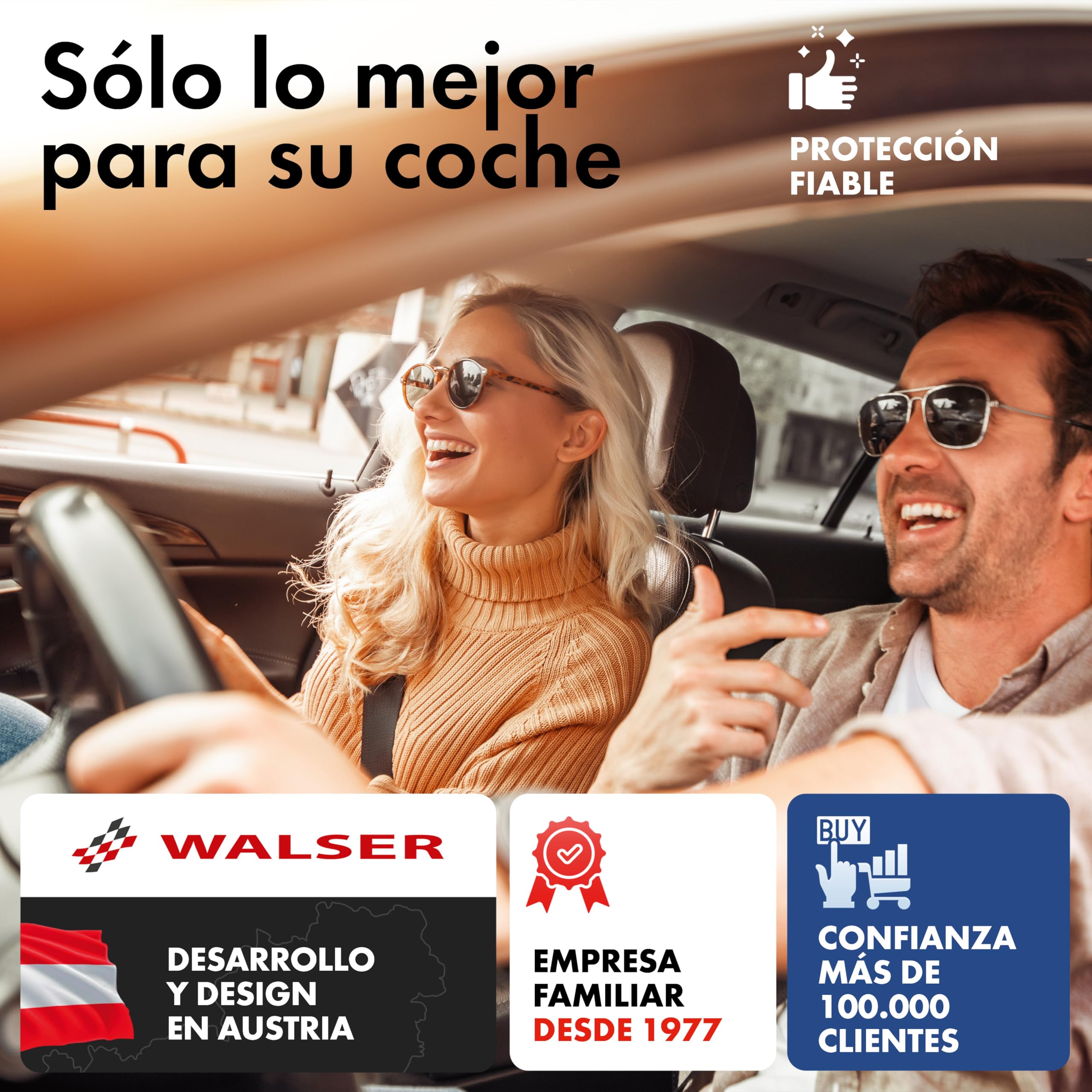 WALSER Lona para Coche All Weather, 100% Lona Impermeable para Coche, Lona Impermeable para Coche, Garaje Completo Talla 8 SUV/Van Plata