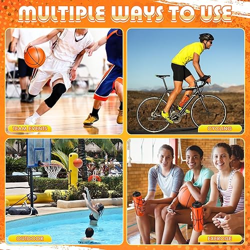 Miniatura 5 de Botella de Agua a Granel de 20 oz Accesorios de Copa de Pelota Deportiva Botella de Agua Deportiva Exprimible Reutilizable para Favores de Fiesta