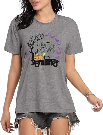 Happy Halloween Shirts Women Funny Cute 