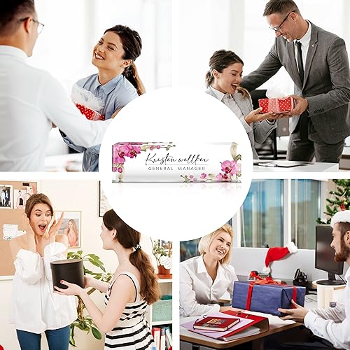 Miniatura 7 de Placa de nombre personalizada para escritorio de oficina, placa de nombre personalizada para escritorios, decoración de escritorio de oficina de