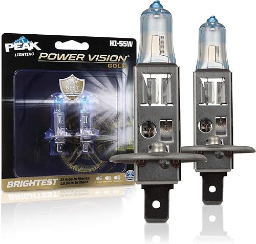 Miniatura 1 de PEAK Power Vision Automotive - Faros delanteros H1 de alto rendimiento de 55 W (paquete de 2)