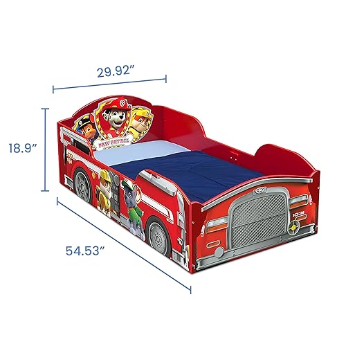 Miniatura 10 de Delta Children - Cama de madera para niños pequeños, modelo PAW Patrol de Nick Jr. + colchón Serta Perfect Slumber de doble cara con núcleo de fibra