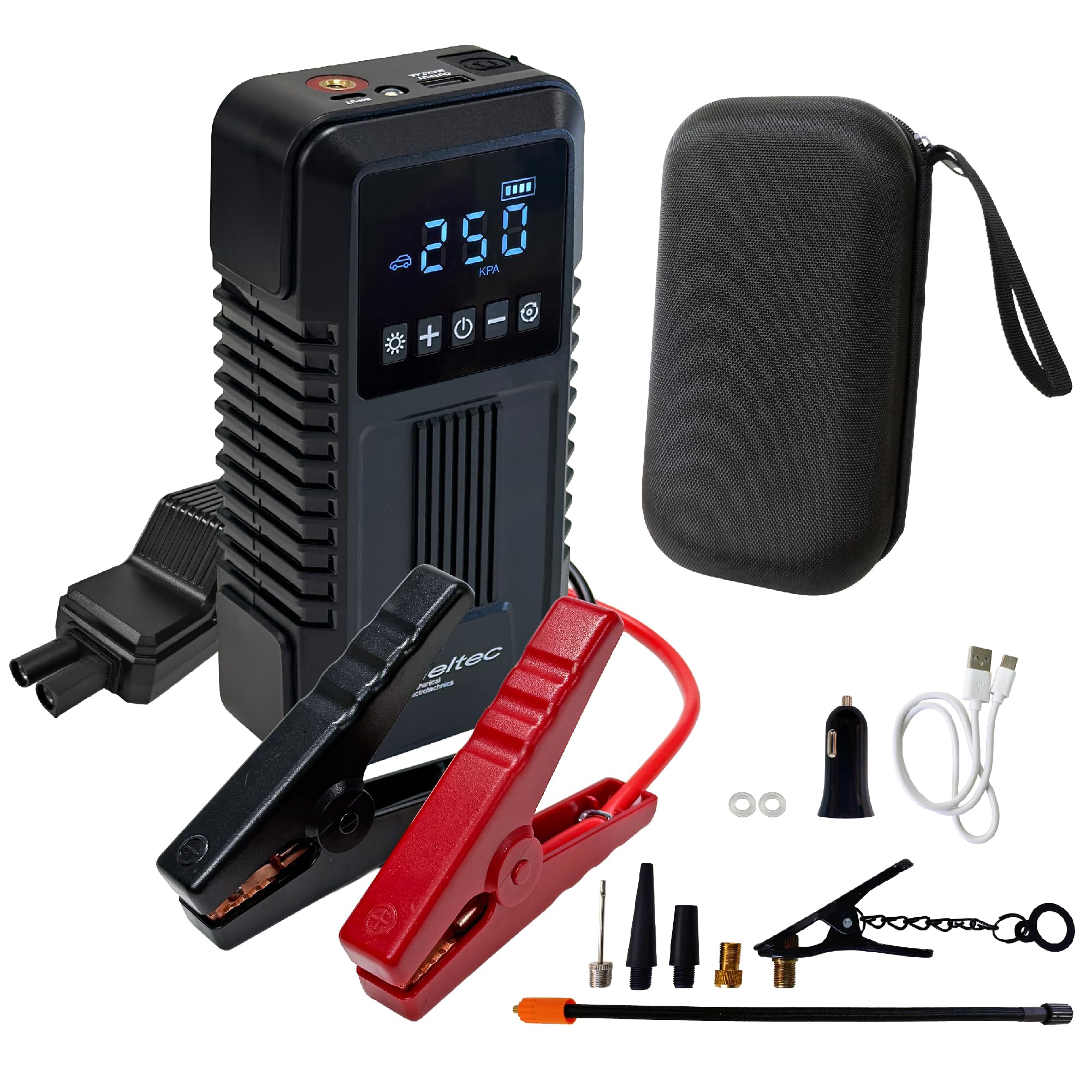 Amazon | メルテック(meltec) 2WAY DC12V専用ジャンプスターター＆電動
