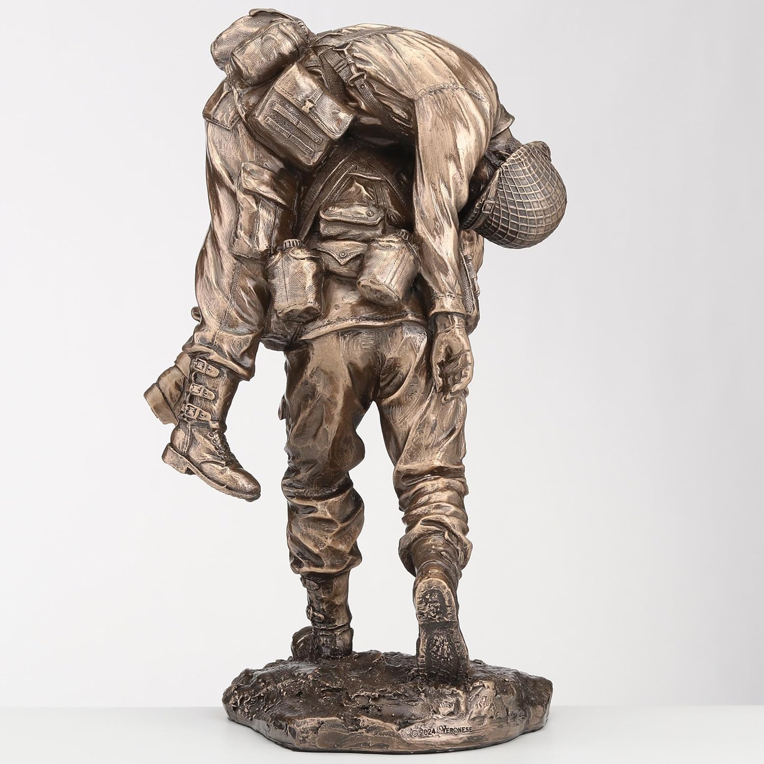 Veronese Design 9 1/2 Inch No Soldier Left Behind Cold Cast Resin Bronze Finish Sculpture US Military Veteran Gift