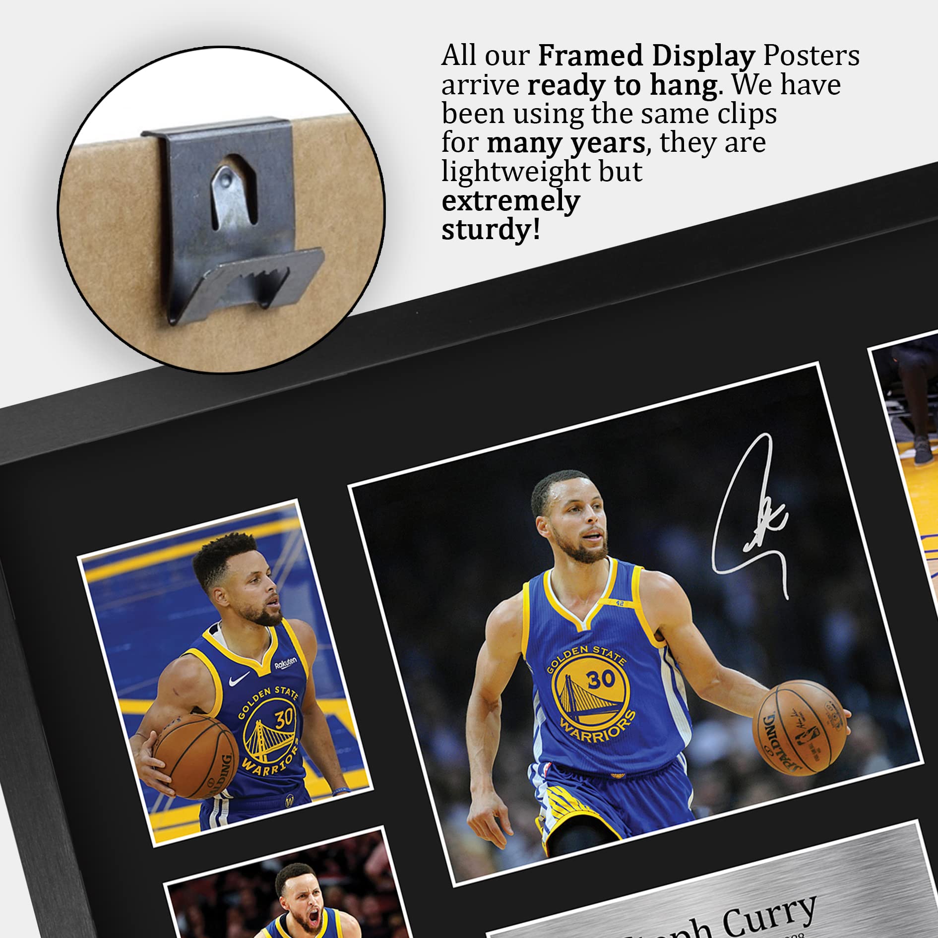 HWC Trading FR A3 Steph Curry Golden State Warriors Prezenty Drukowane Podpisane Prezentacje Autografów Dla Fanów Pamiątek Koszykarskich! - A3 Oprawiony