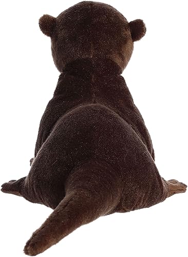 Miniatura 4 de Aurora Adorable animal de peluche Grand Flopsie Sliddy River Otter, facilidad juguetona, compañeros atemporales, color marrón, 16.5 pulgadas