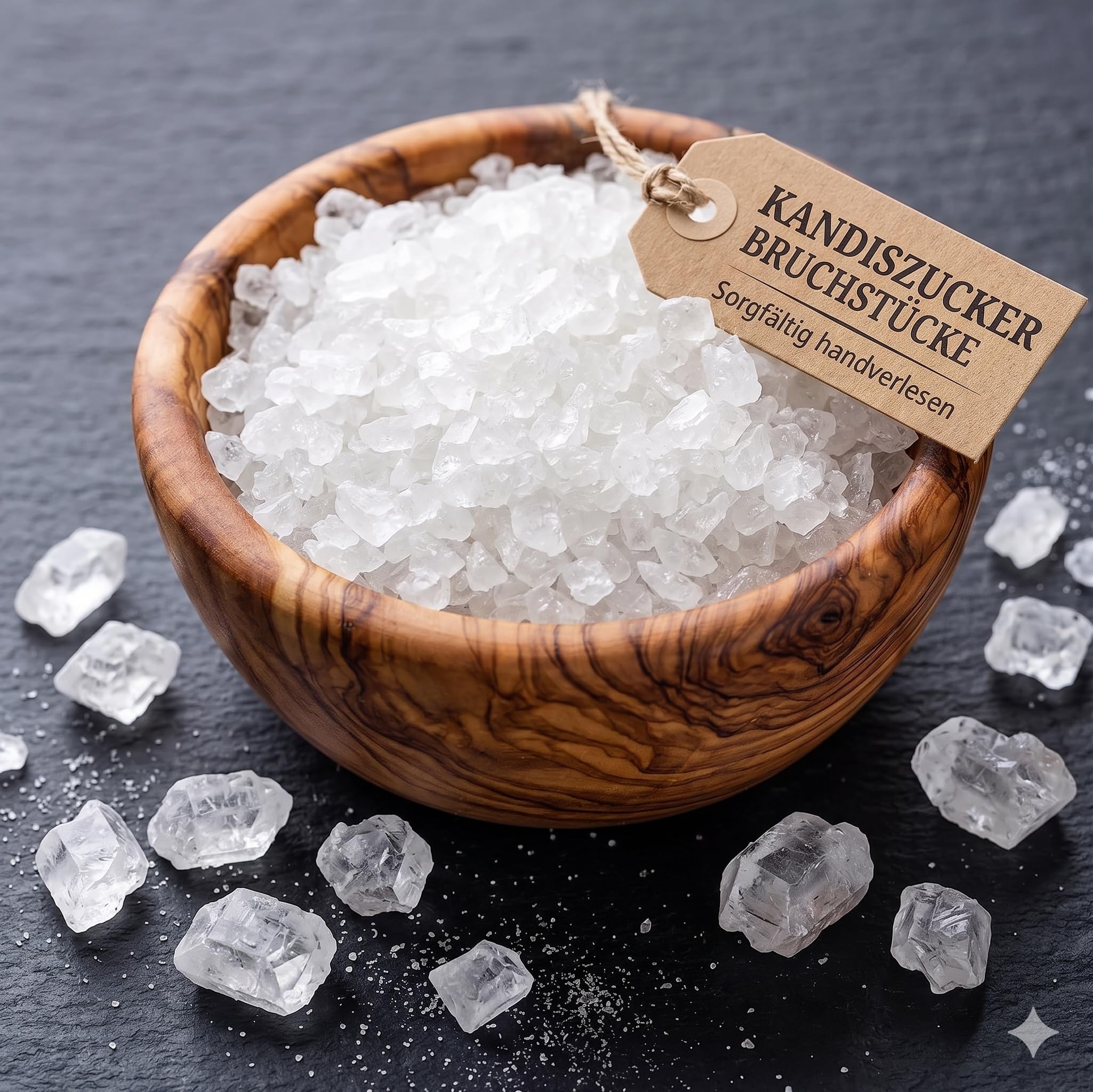 SIVIFOOD fragments de sucre candi naturels blanche 1kg - bonbons de roche en croûte naturels - bonbons de sucre de roche de sucre cristal naturel bonbons de miettes de sucre granule 1000g