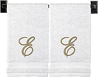 Vista 54 de Toallas de mano beige para baño, monogramadas, toallas turcas de algodón de lujo, bordadas en Estados Unidos, juego de 2, elige el color y la letra