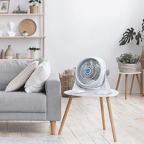 Miniatura 7 de NewAir Potente ventilador portátil de circulación de aire de 12 pulgadas en blanco  Montaje en pared, pivote de 360, hasta 40 pies de alto flujo de