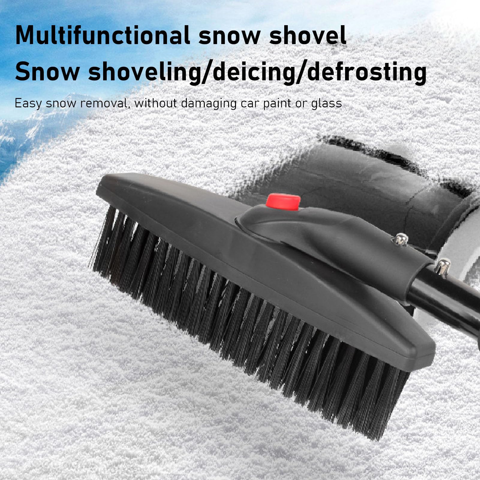 3-in-1Ice Scraper And Extendable Snow Brush Emergency Snow Shovel For Car
