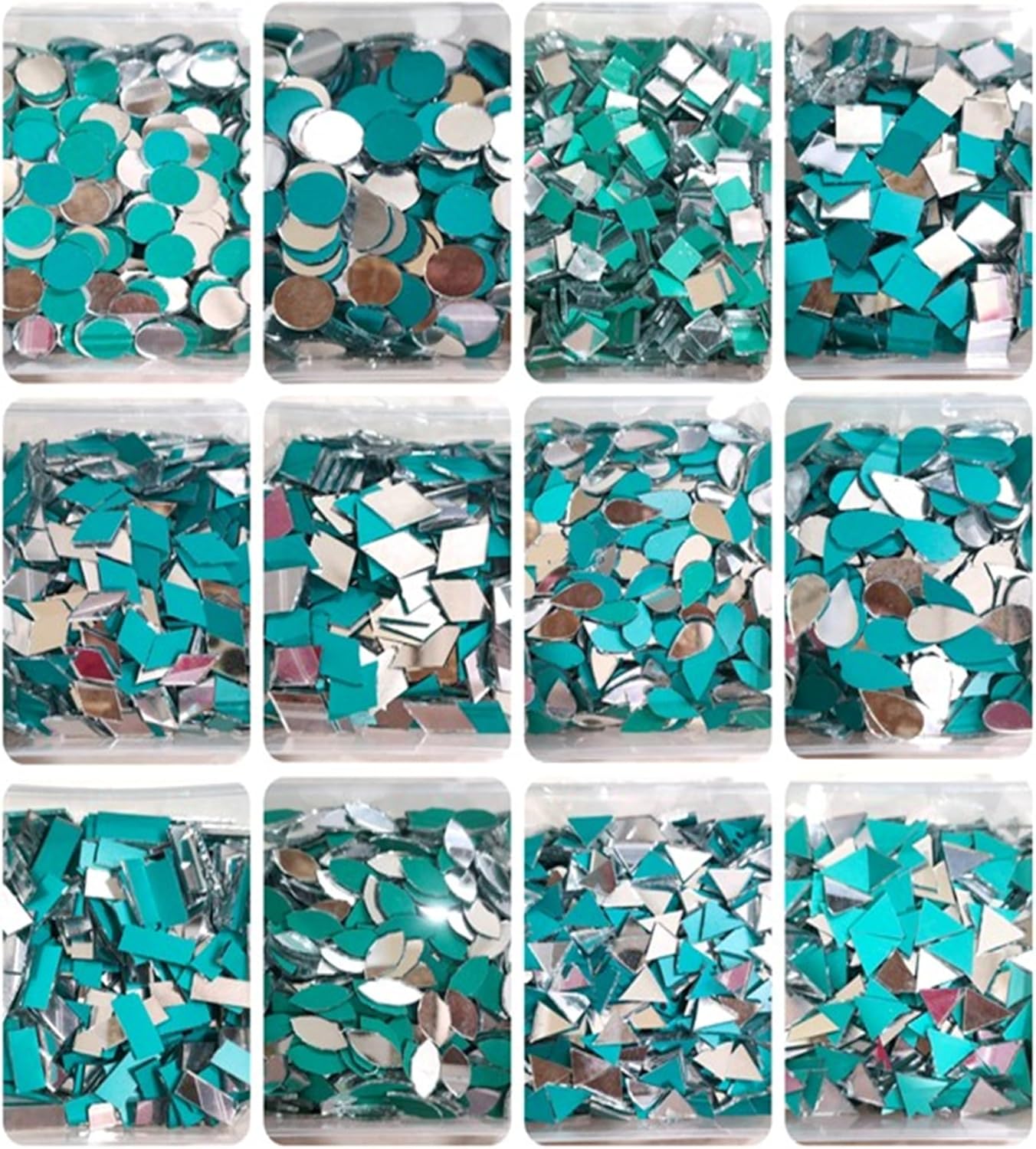 Teraiya's All Shape Mirrors with Free Storage Box (1200 pcs)