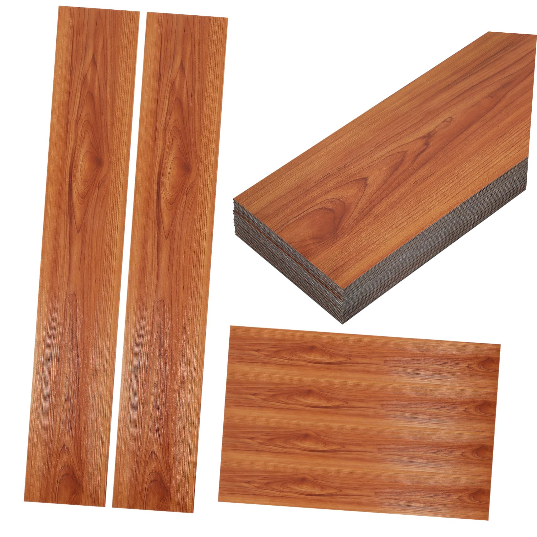 Adesivi Pavimento in Pvc Effetto Legno 36 Pezzi, Autoadesivi