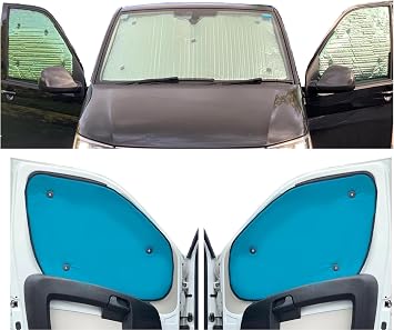 Covprotec Window Blinds, Front Set Compatible/Replacement for Honda Stepwagon Years 2009-2015 with Backing Colour in Aqua, Reversible