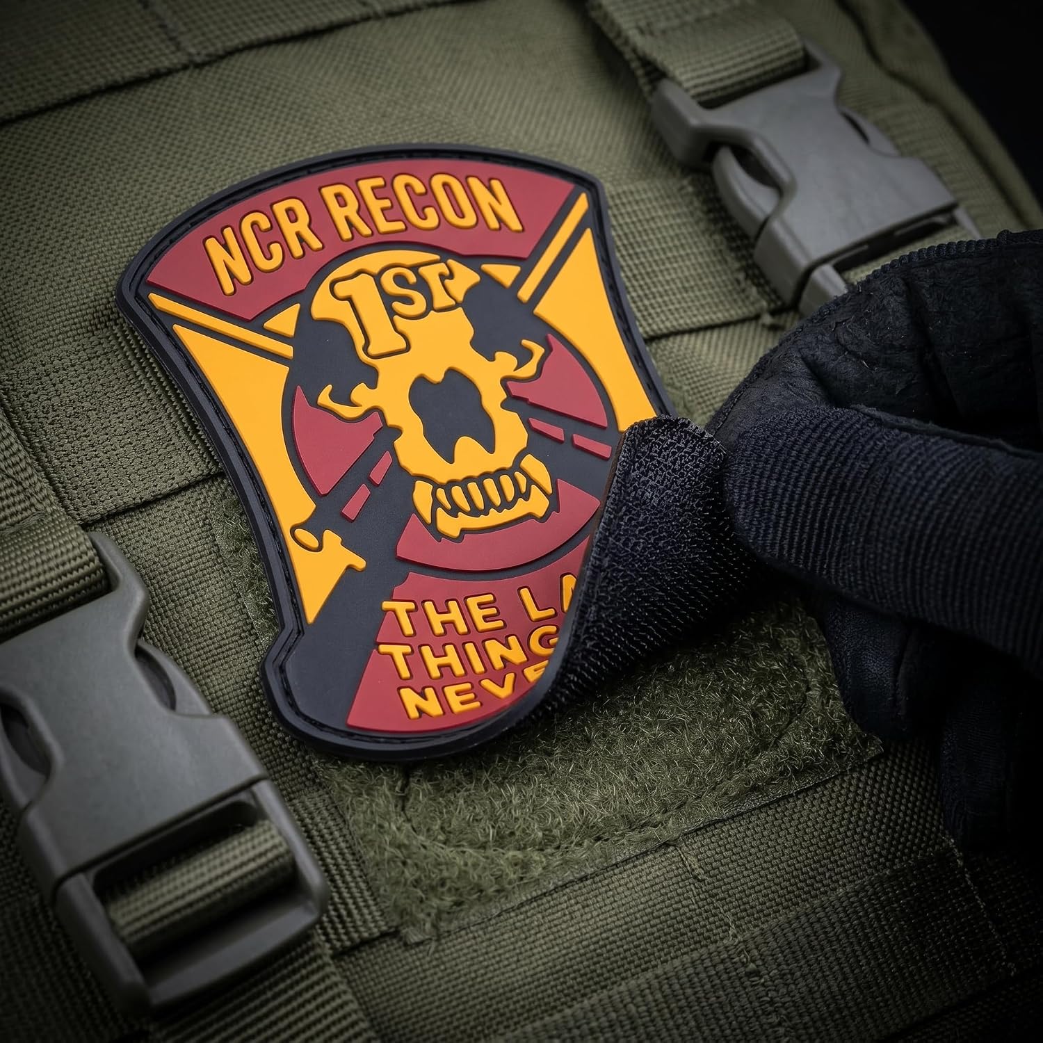 NCR Morale Patch - 1st Recon | Funny Backpack Patches | Tactical Badge for Vest, Army Gear, Backpacks, Jackets | Military Gifts for Veterans (1st Recon)