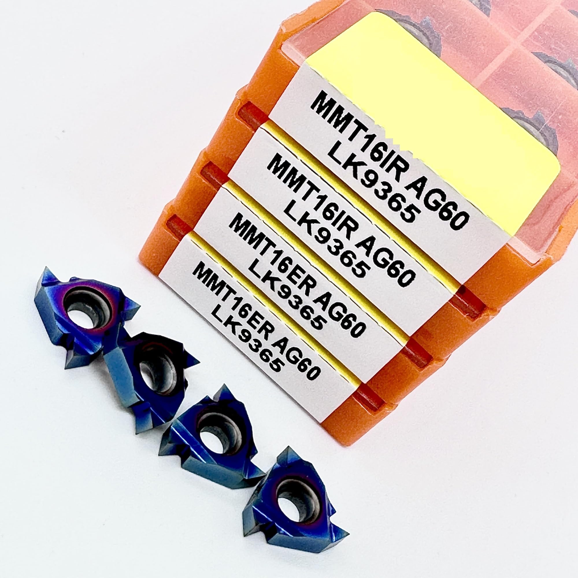 Gewindedrehwerkzeug, Hartmetalleinsatz, Stahlverarbeitung(10PCS MMT22ER AG60 LK9365)