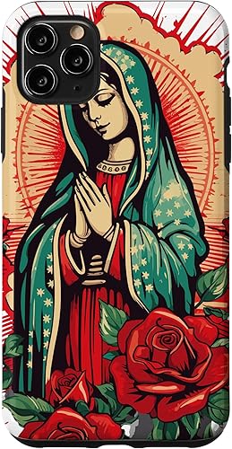 Funda para iPhone 11 Pro Max Virgen De Guadalupe Católica Virgen De Guadalupe