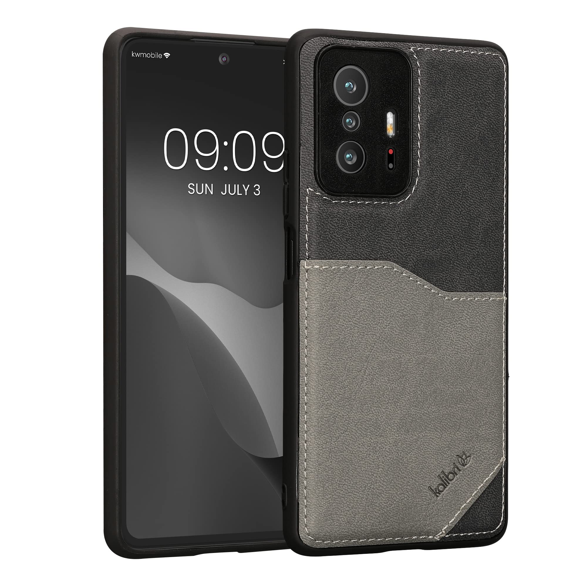 Kalibri Cover In Aramide Per Xiaomi 11T / 11T Pro - Custodia Ultra Resistente E Sottile, Nero Opaco