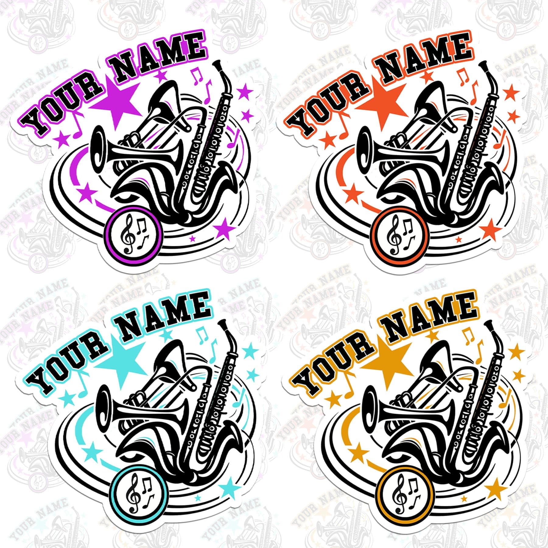 Custom Marching Band Name Sticker Personalized Text Music American Pastimes Decal Waterproof Vinyl Decal for Water Bottles Tumbler Laptop Hard Hat Car