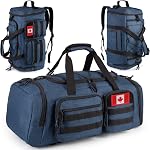 Tactical Gym Bag for Men，50L Large 3 in 1 Sports Duffle Bag with Shoes Compartment for Travel,Water Resistant Travel Backpack Weekender Overnight Bag with Wet Pocket for Women