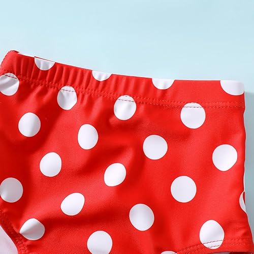 Miniatura 5 de LYSMuch Traje de baño para niñas recién nacidas-3T, traje de baño de bikini con diadema, ropa de playa de 3 piezas