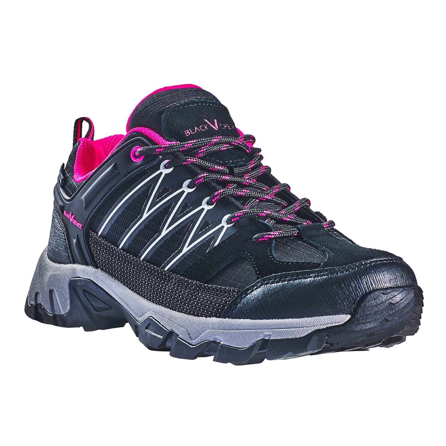 Black Crevice Women's Trekking Shoe Mountain, Black Pink, 8.5 UK