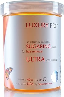 Sugaring Paste Luxury PRO Organic Hair Removal - MEDIUM Paste for All body parts 40 oz / 2.5 lbs - Sugar Wax Hair Remover...