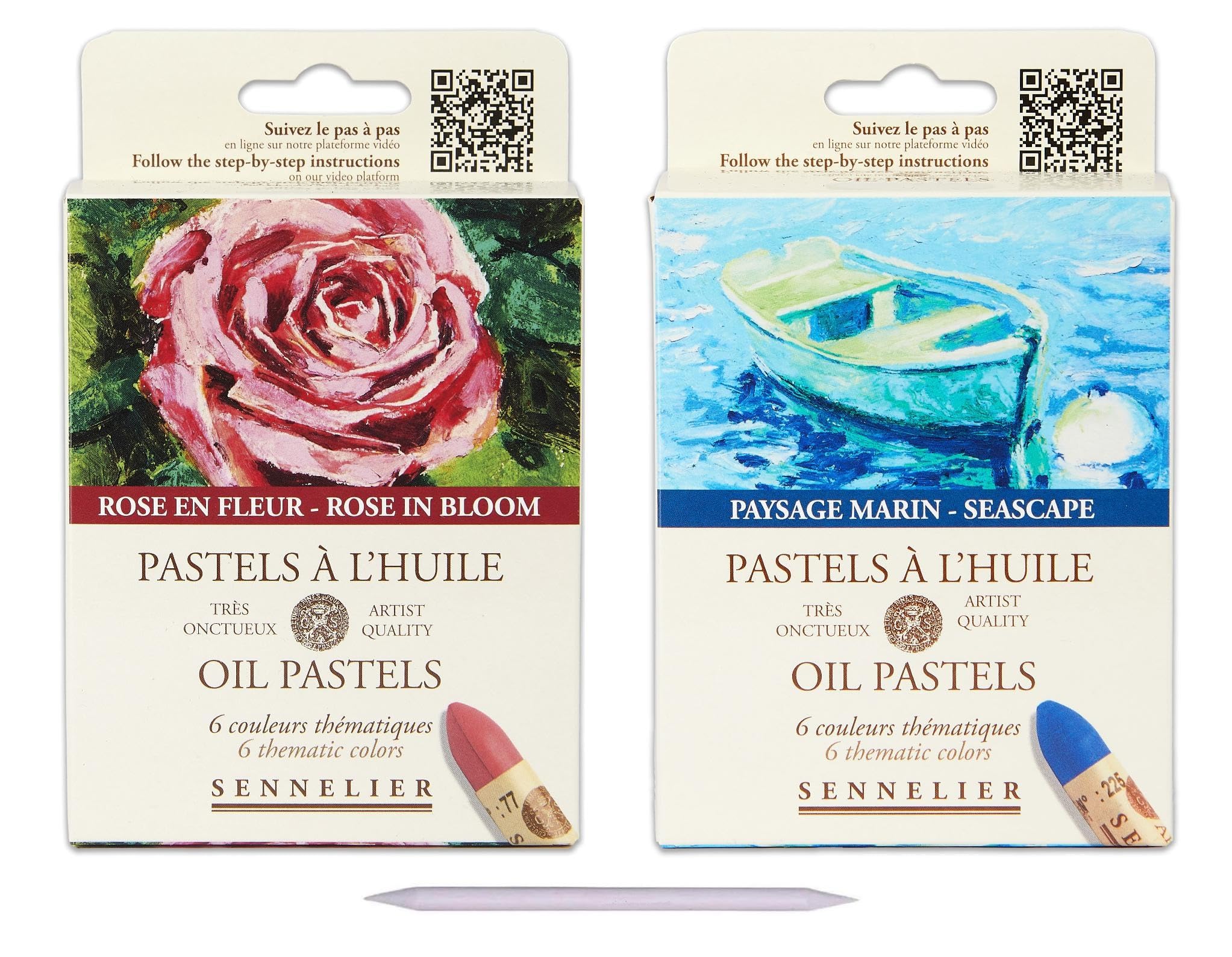 Sennelier Pastels à Huile 12 Couleurs. Set Paysage et estompe