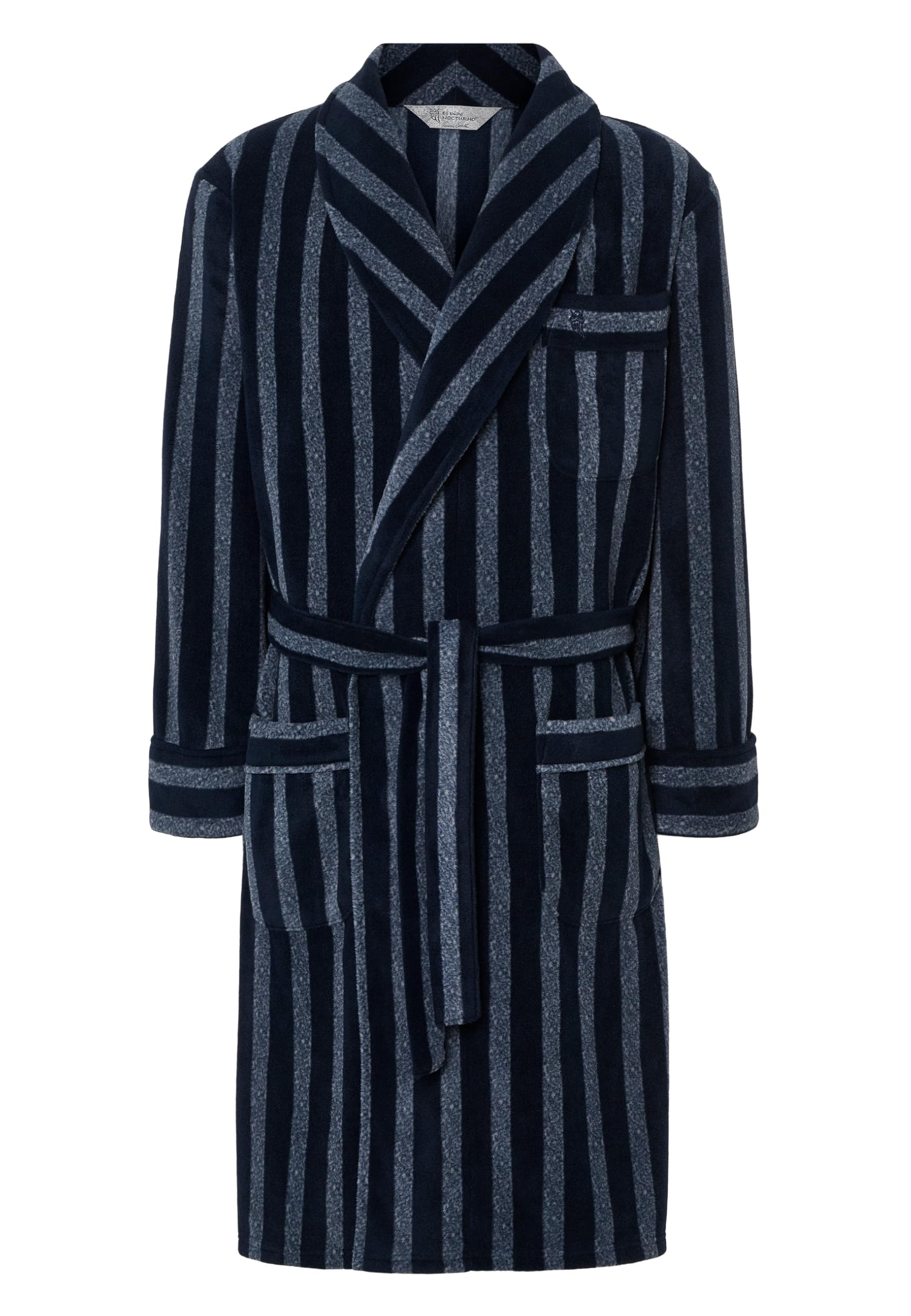El Búho Nocturno Peignoir Homme Polaire Hiver Chaude - Robe Chambre Longue Genoux/Sweat-Shirt Zippé Poches - Grande Taille Ceinture Confortable Épais Bien au Chaud