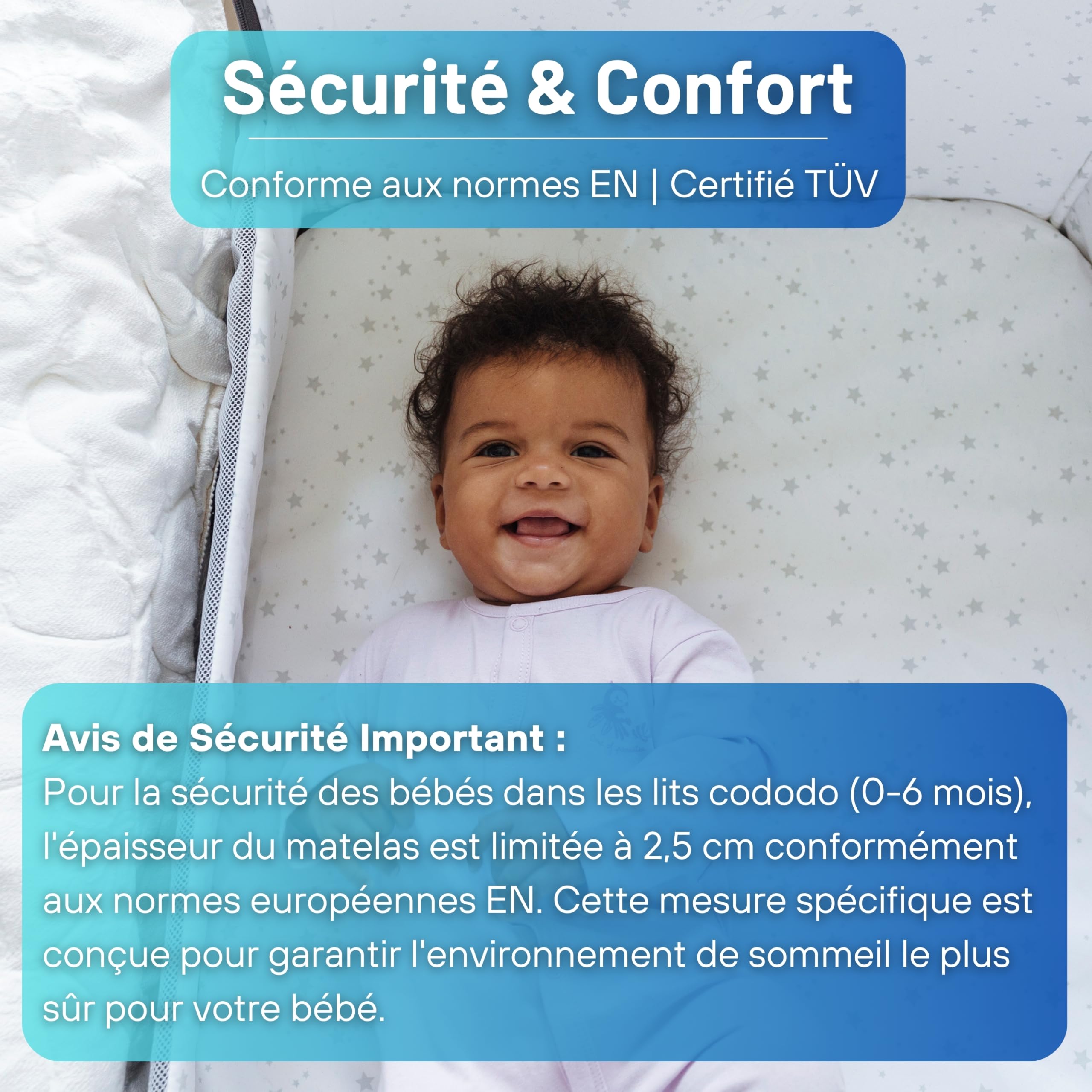 DROMADER Berceau Cododo Évolutif | Lit Bébé à roulettes, 7 Niveaux | Lit cododo, côté rabattable · Réglable sur 7 niveaux · Matelas fourni · Cadre bois à roulettes · Pliable